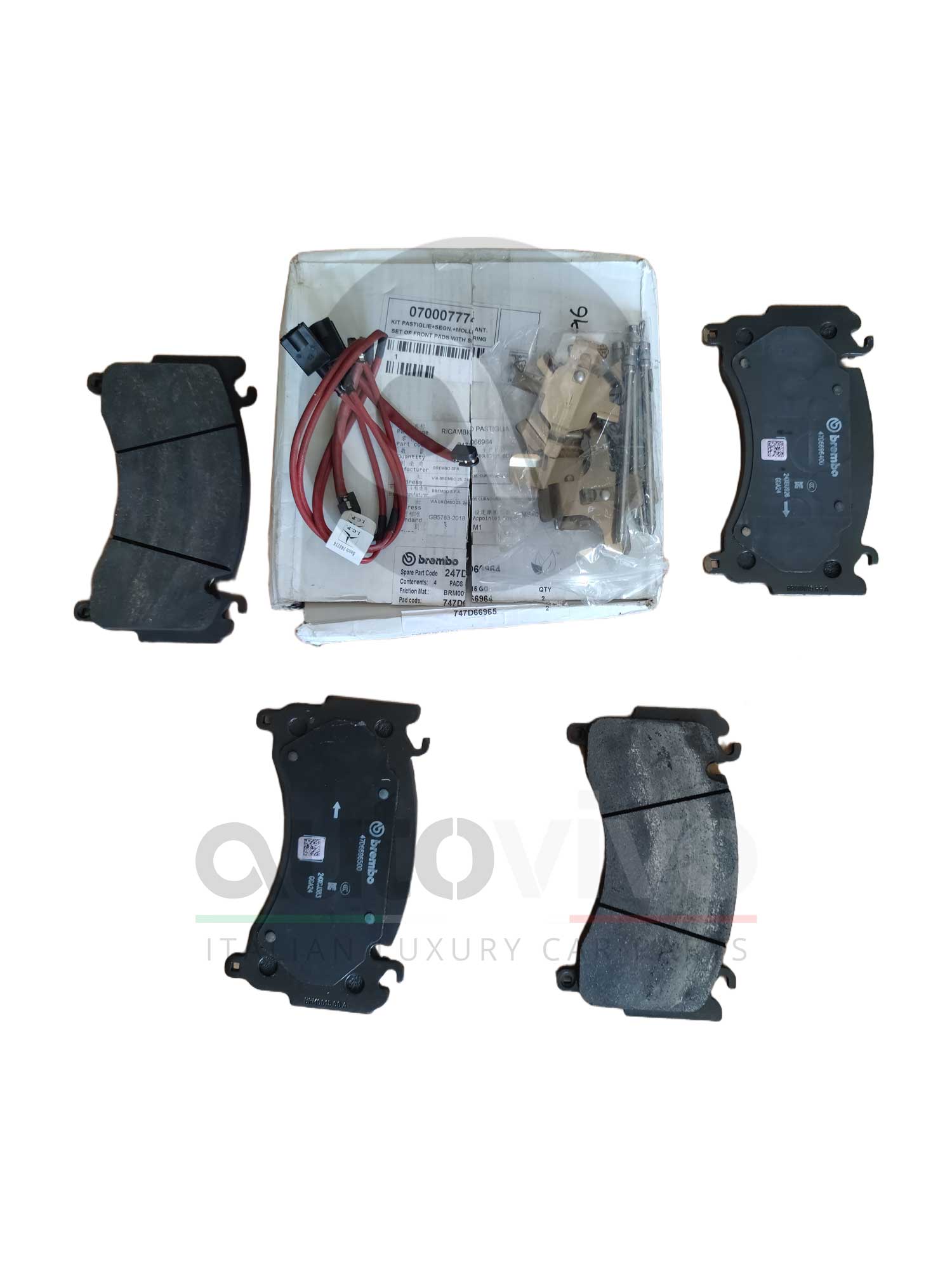 FERRARI SF90 SET OF FRONT PADS WITH SPRING